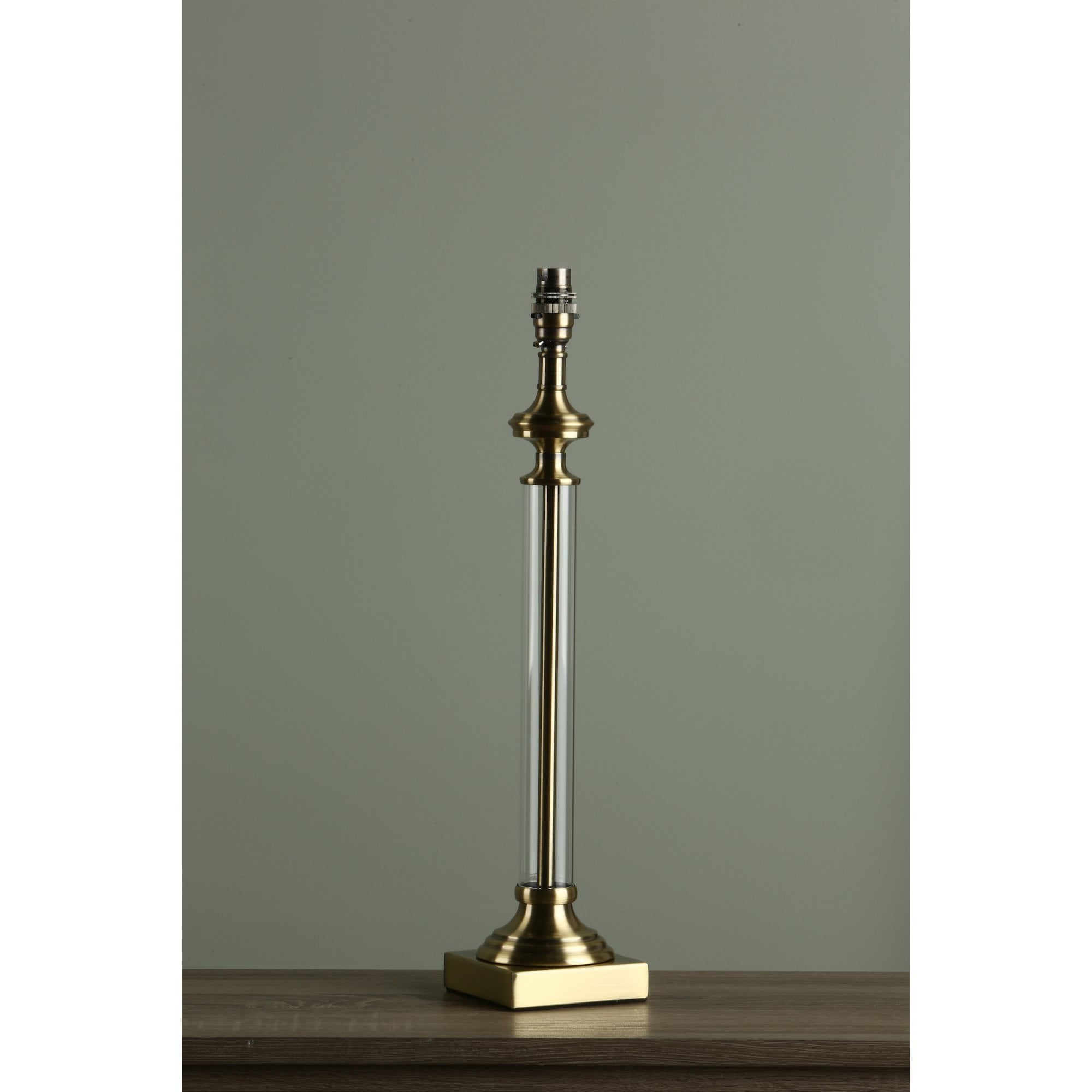 Winston Glass Candlestick Table Lamp Base In Antique Brass LA3495491-Q