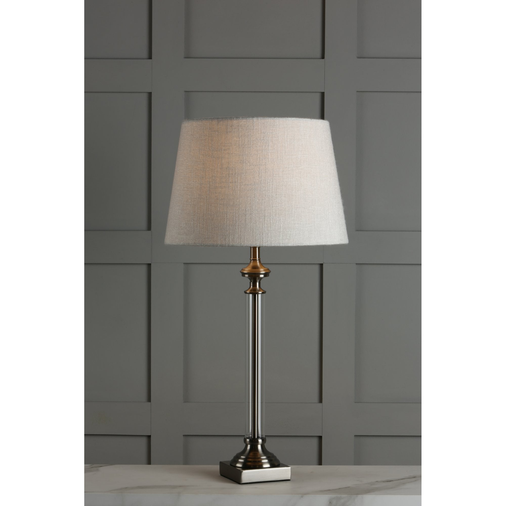 Winston Antique Chrome & Glass Candlestick Table Lamp Base LA3552771-Q