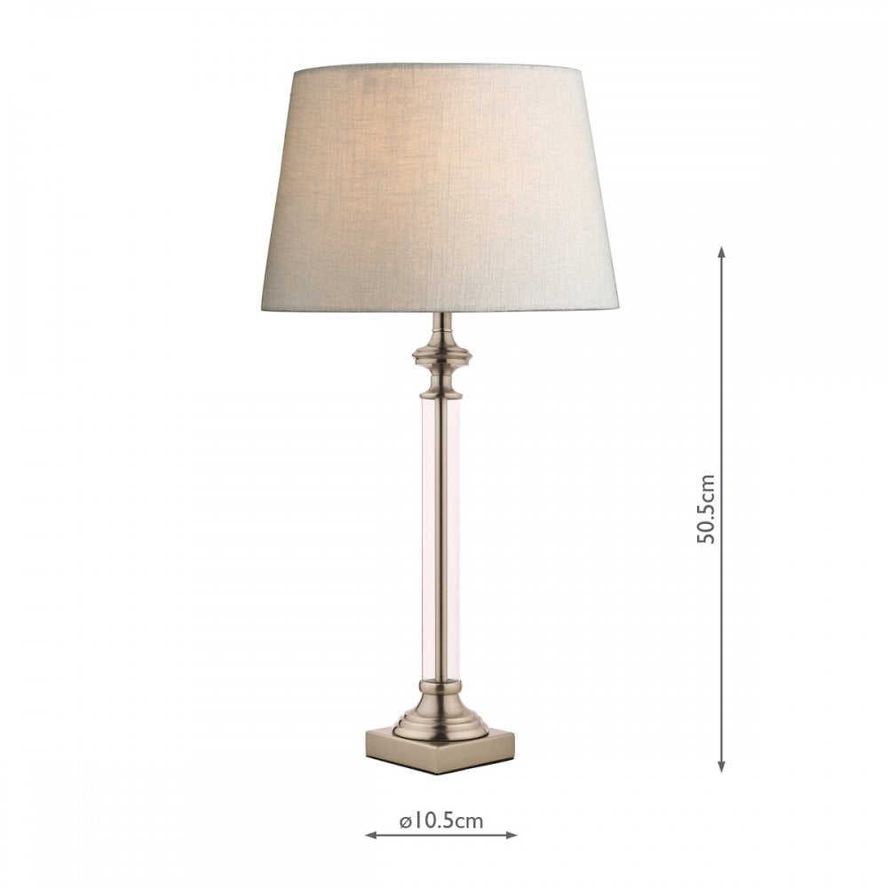 Winston Antique Chrome & Glass Candlestick Table Lamp Base LA3552771-Q