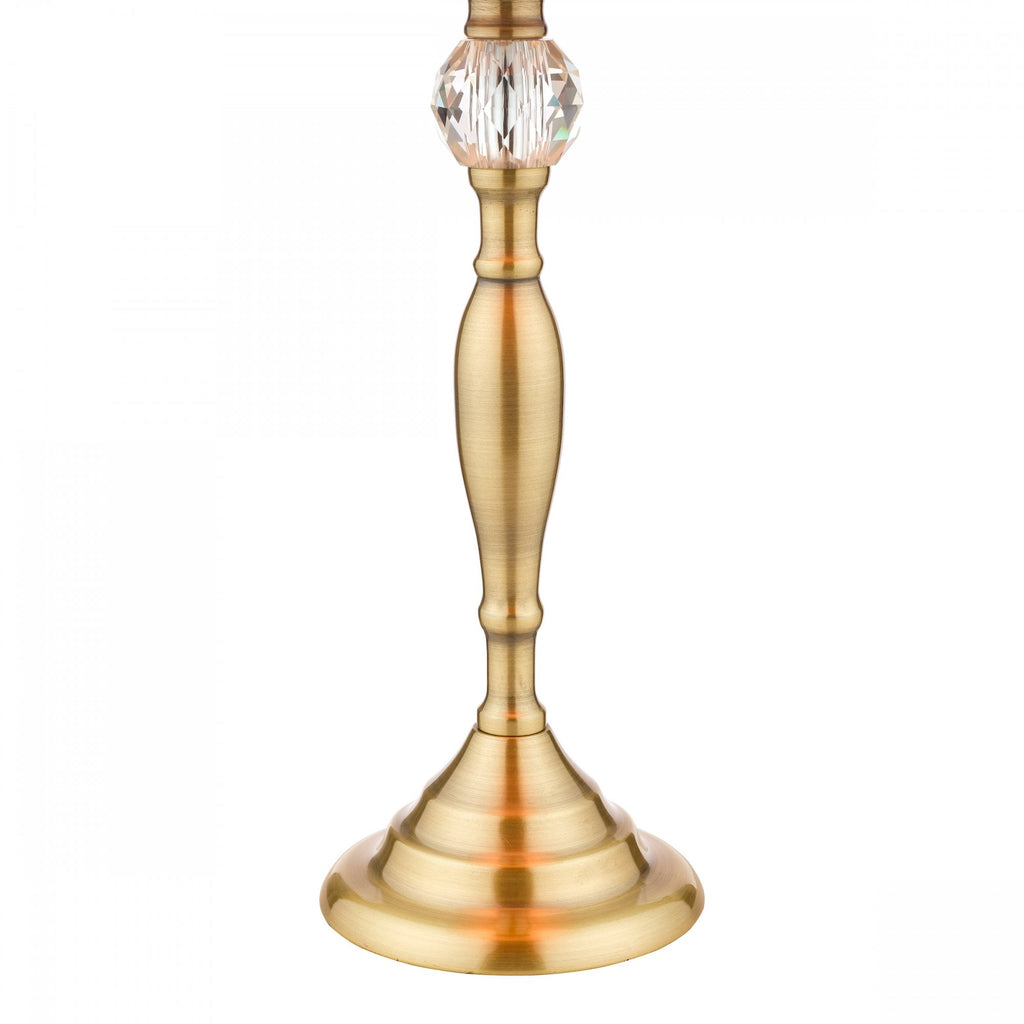 Ellis Spindle Table Lamp In Antique Brass With Shade LA3742284-Q