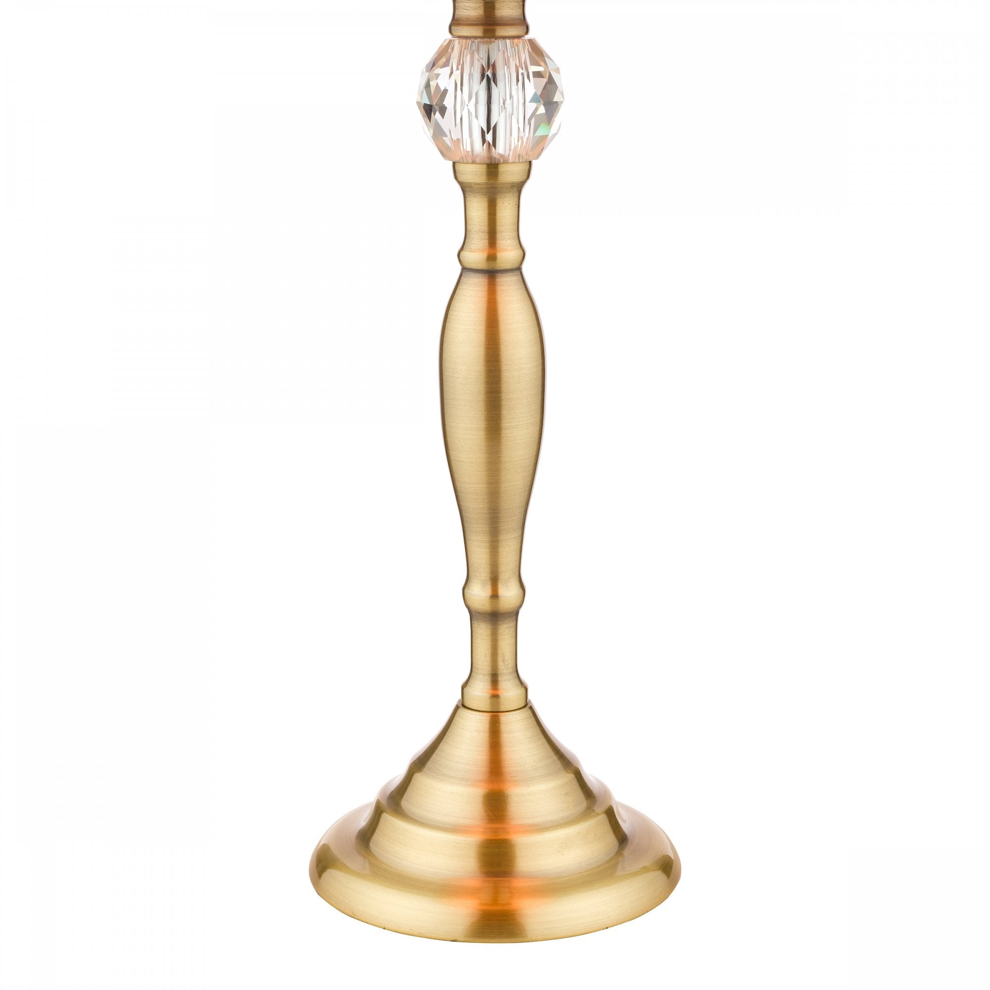 Ellis Spindle Table Lamp In Antique Brass With Shade LA3742284-Q