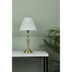 Ellis Spindle Table Lamp In Antique Brass With Shade LA3742284-Q