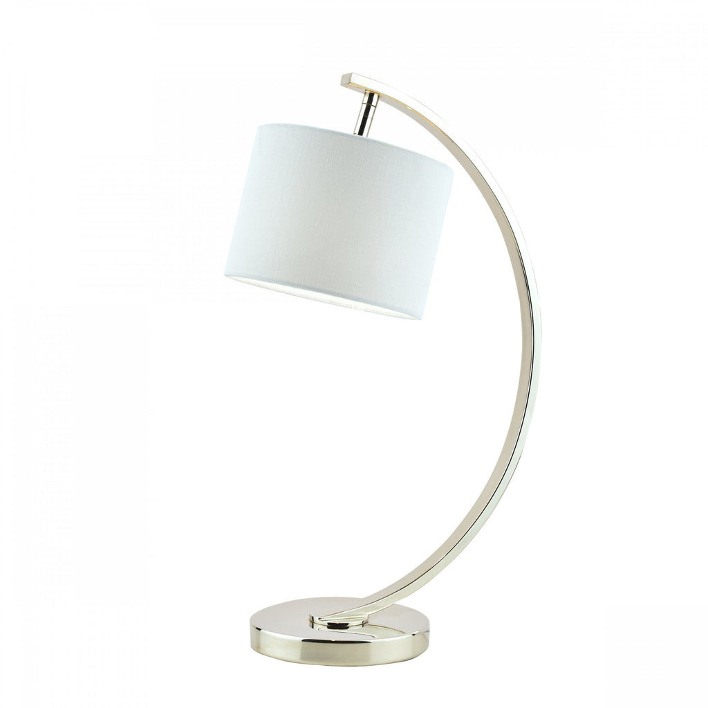 Noah Table Lamp In Brushed Chrome With White Shade LA3518816-Q