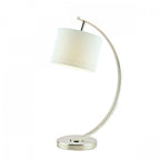 Noah Table Lamp In Brushed Chrome With White Shade LA3518816-Q