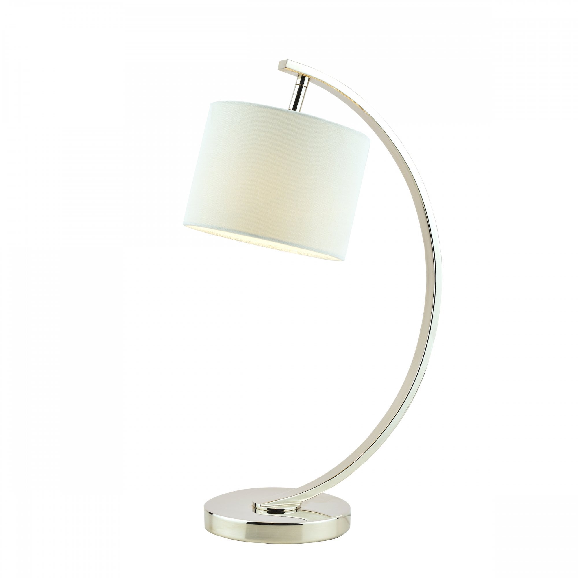 Noah Table Lamp In Brushed Chrome With White Shade LA3518816-Q