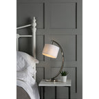 Noah Table Lamp In Brushed Chrome With White Shade LA3518816-Q