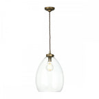 Yeovil Vintage Ceiling Pendant Light in Aged Brass YEO0158
