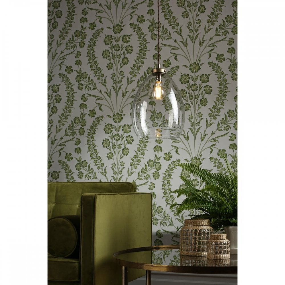 Yeovil Vintage Ceiling Pendant Light in Aged Brass YEO0158
