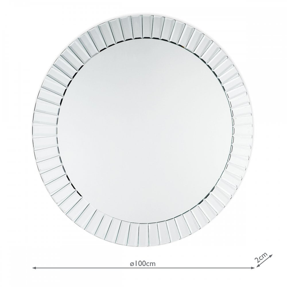 Capri Large Contemporary Round Mirror LA3488381-Q
