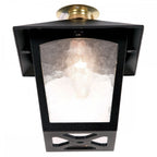 BL6C York black exterior flush porch lantern, IP20