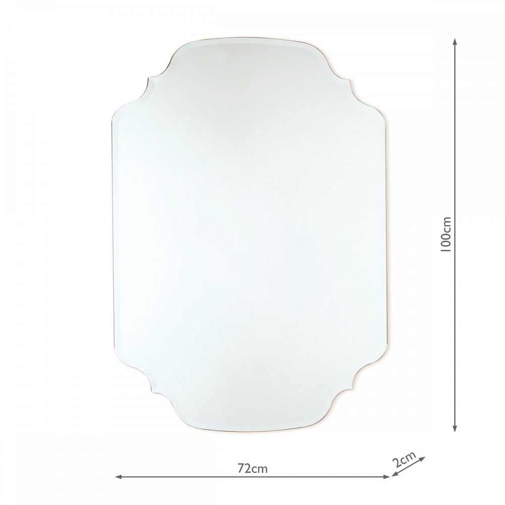 Rochelle Ornate Rectangular Mirror With Shaped Corners LA3561559-Q