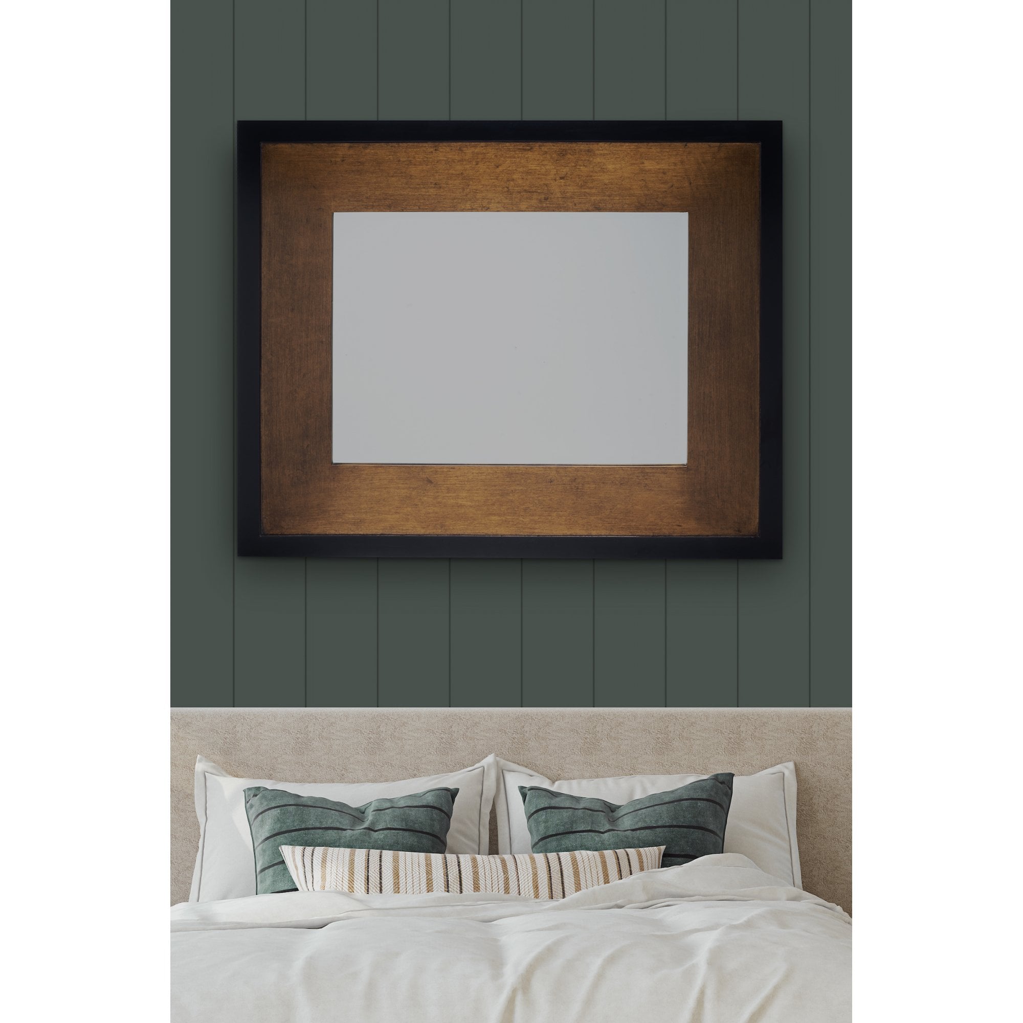 Cara Rectangular Mirror With Mottled Bronze Finish LA3715723-Q