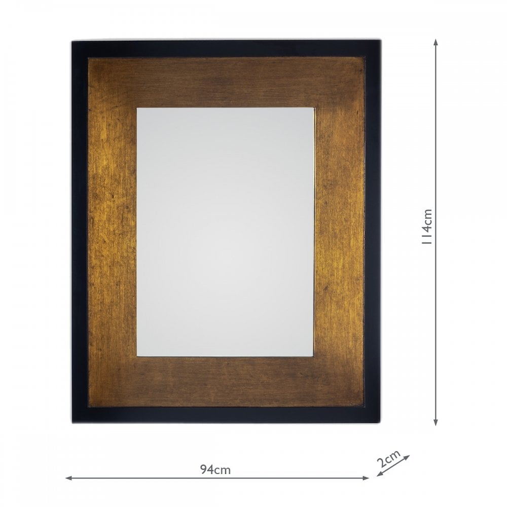 Cara Rectangular Mirror With Mottled Bronze Finish LA3715723-Q