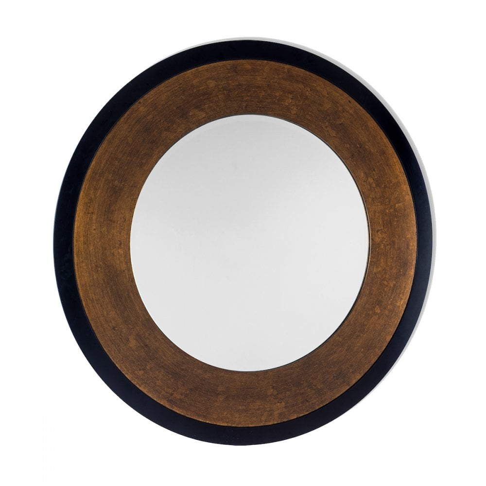 Cara Large Mottled Bronze Round Mirror LA3624477-Q