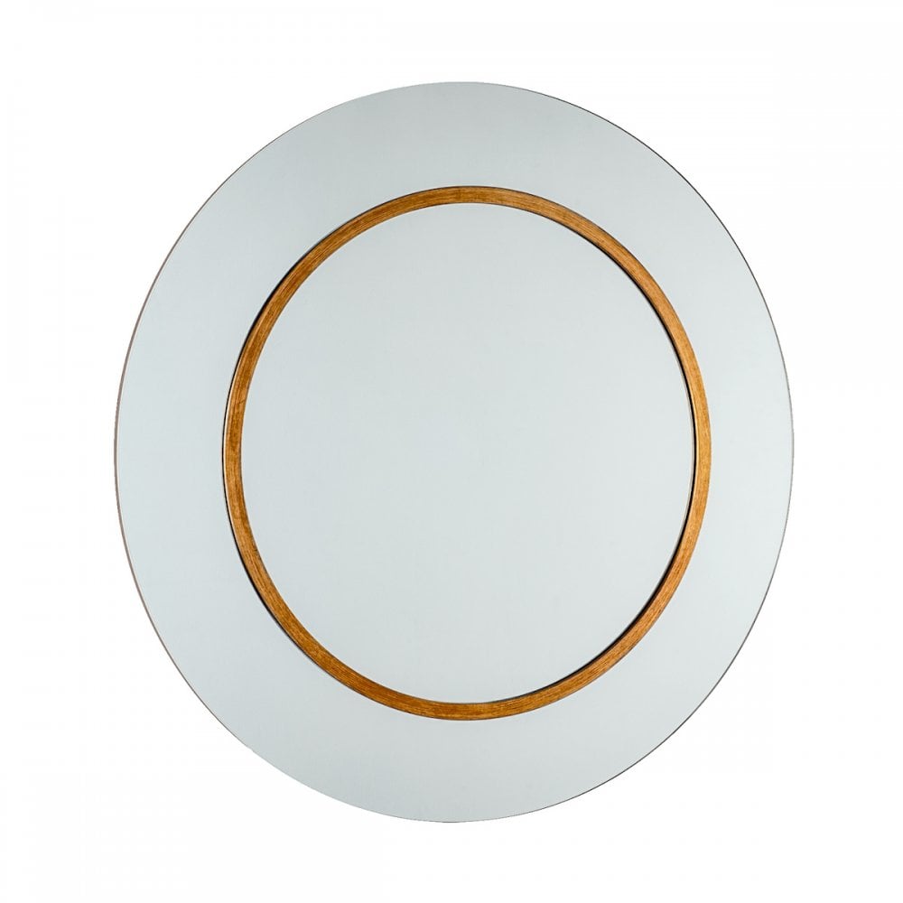 Maya Round Mirror With Mottled Bronze Band Finish LA3637755-Q