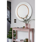 Maya Round Mirror With Mottled Bronze Band Finish LA3637755-Q