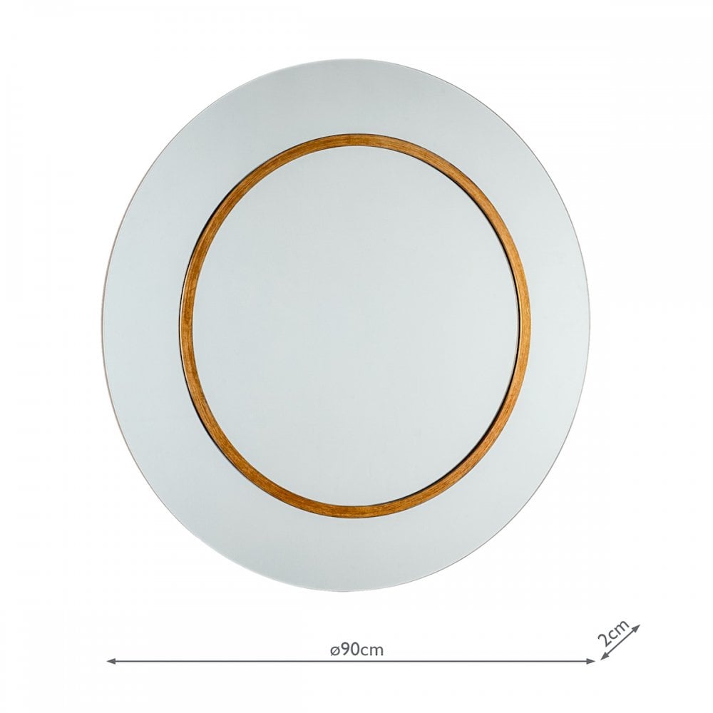 Maya Round Mirror With Mottled Bronze Band Finish LA3637755-Q