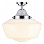 Rydal Vintage Bathroom Ceiling Light In Chrome With Opal Glass RYD5812C