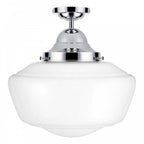 Rydal Vintage Bathroom Ceiling Light In Chrome With Opal Glass RYD5812C