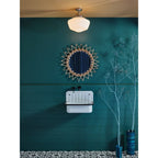 Rydal Vintage Bathroom Ceiling Light In Chrome With Opal Glass RYD5812C