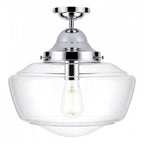 Rydal Vintage Bathroom Ceiling Light In Chrome With Clear Glass RYD5850