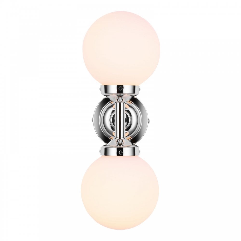 Buckley Contemporary Bathroom Twin Wall Light In Chrome Finish BUC0950