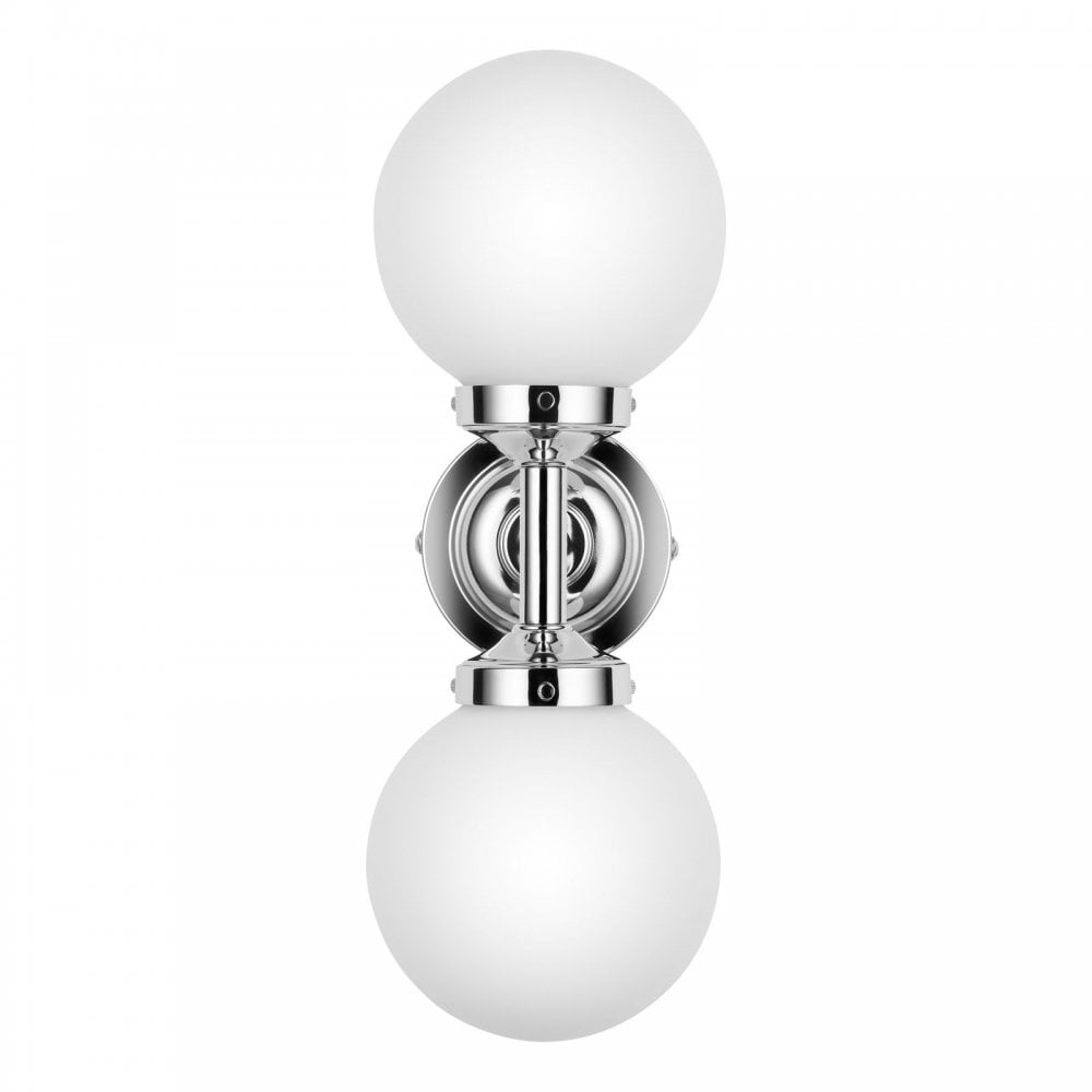 Buckley Contemporary Bathroom Twin Wall Light In Chrome Finish BUC0950