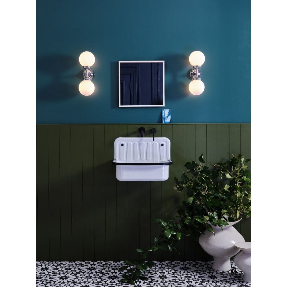 Buckley Contemporary Bathroom Twin Wall Light In Chrome Finish BUC0950