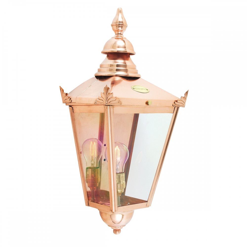 Chelsea Wall Half Lantern In Copper with Clear Lens CS7-COPPER
