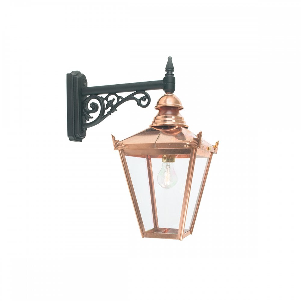 Chelsea Traditional Exterior Wall Lantern In Copper with Clear Lens CS2-COPPER
