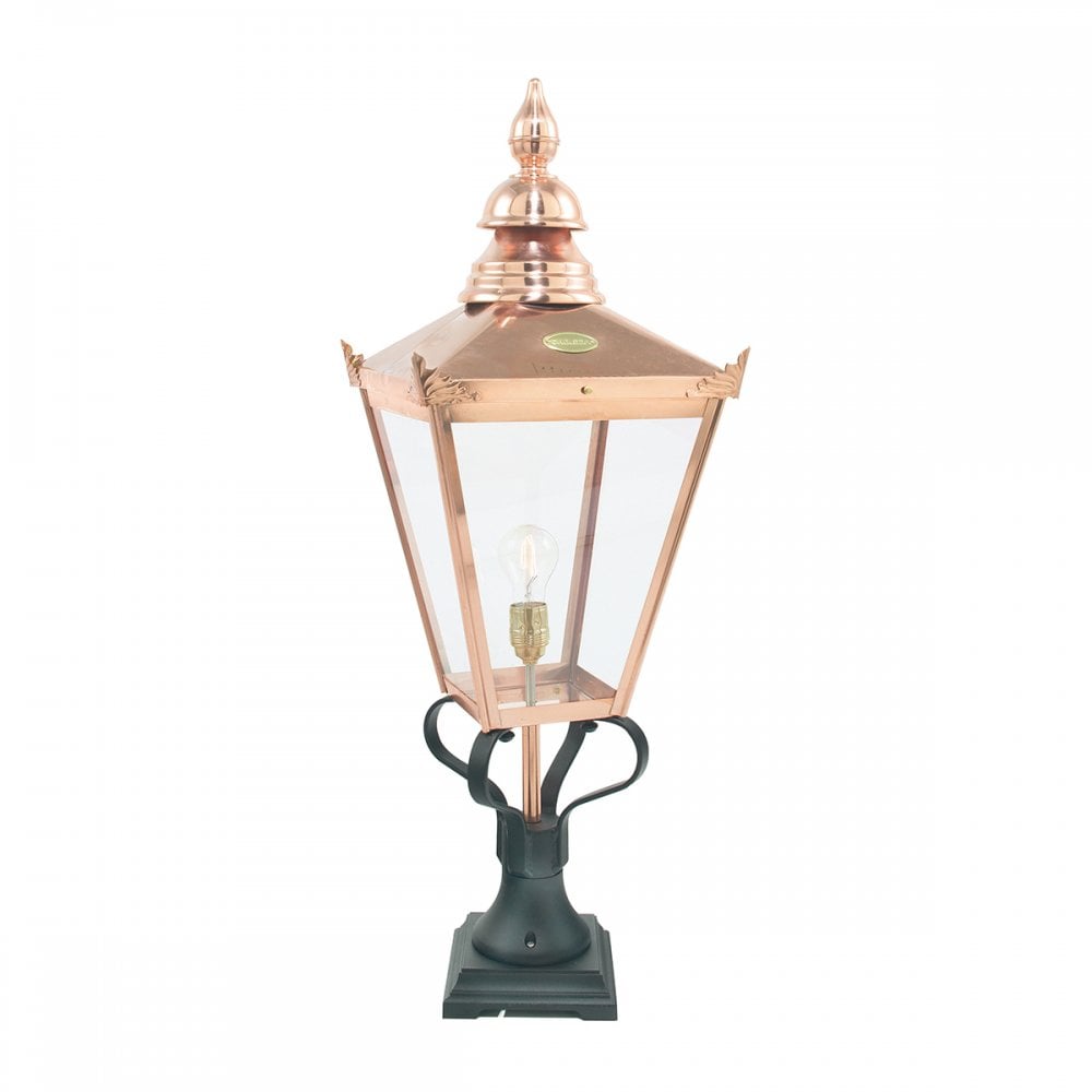 Chelsea Classic Pedestal Lantern In Copper Finish IP44 CSG3-COPPER
