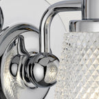 Hudson 1 Light Bathroom Wall Light In Polished Chrome Finish QN-HUDSON1-BATH