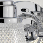 Hudson 2 Light Bathroom Wall Light In Polished Chrome Finish QN-HUDSON2-BATH