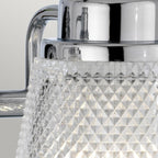 Hudson 2 Light Bathroom Wall Light In Polished Chrome Finish QN-HUDSON2-BATH