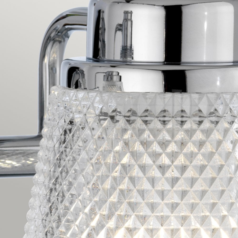 Hudson 2 Light Bathroom Wall Light In Polished Chrome Finish QN-HUDSON2-BATH