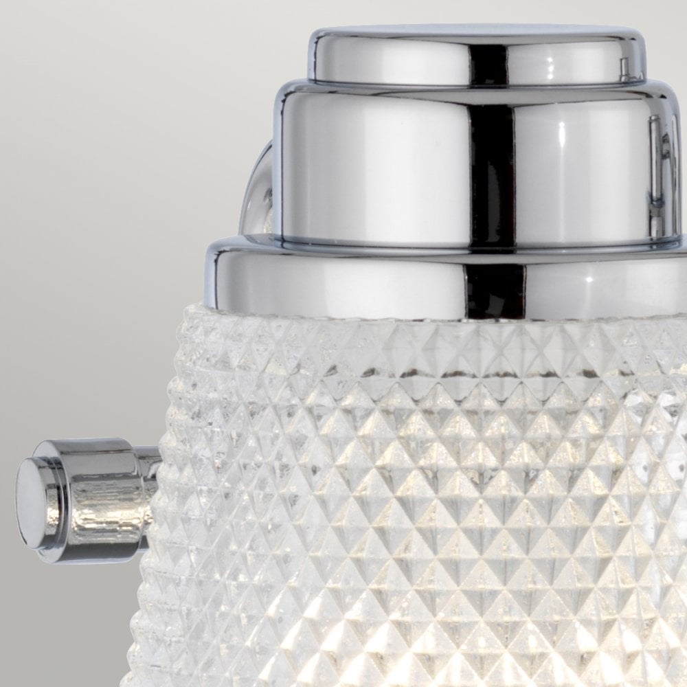 Hudson 3 Light Bathroom Wall Light In Polished Chrome Finish QN-HUDSON3-BATH