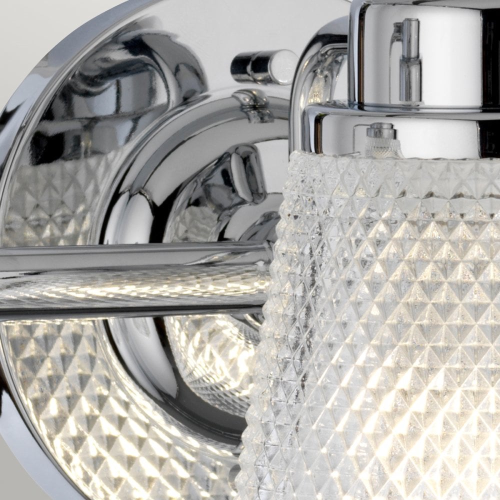 Hudson 3 Light Bathroom Wall Light In Polished Chrome Finish QN-HUDSON3-BATH