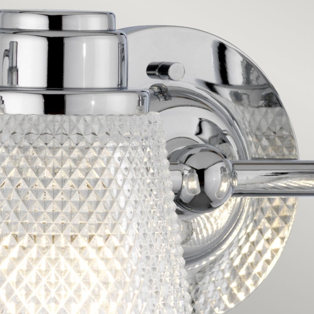 Hudson 4 Light Bathroom Wall Light In Polished Chrome Finish QN-HUDSON4-BATH