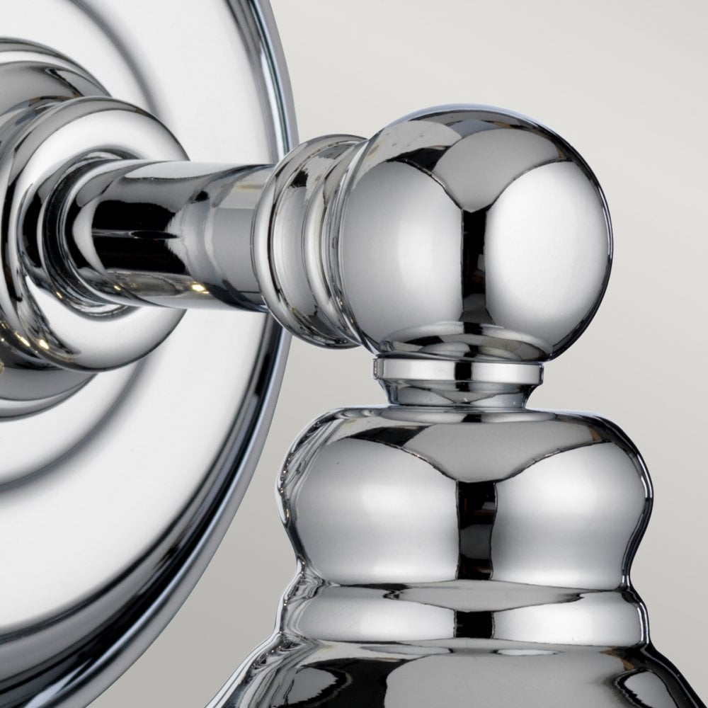 Keynes 1 Light Bathroom Wall Light In Polished Chrome Finish QN-KEYNES1-BATH