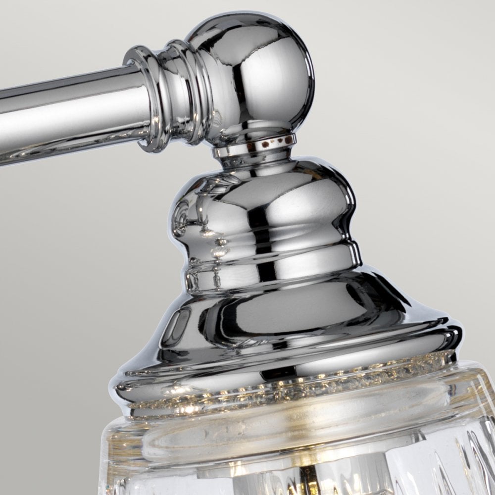 Keynes 2 Light Bathroom Wall Light In Polished Chrome Finish QN-KEYNES2-BATH