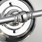 Keynes 2 Light Bathroom Wall Light In Polished Chrome Finish QN-KEYNES2-BATH