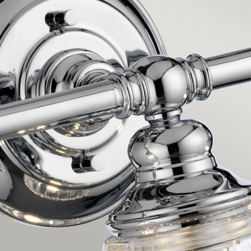 Keynes 3 Light Bathroom Wall Light In Polished Chrome Finish QN-KEYNES3-BATH