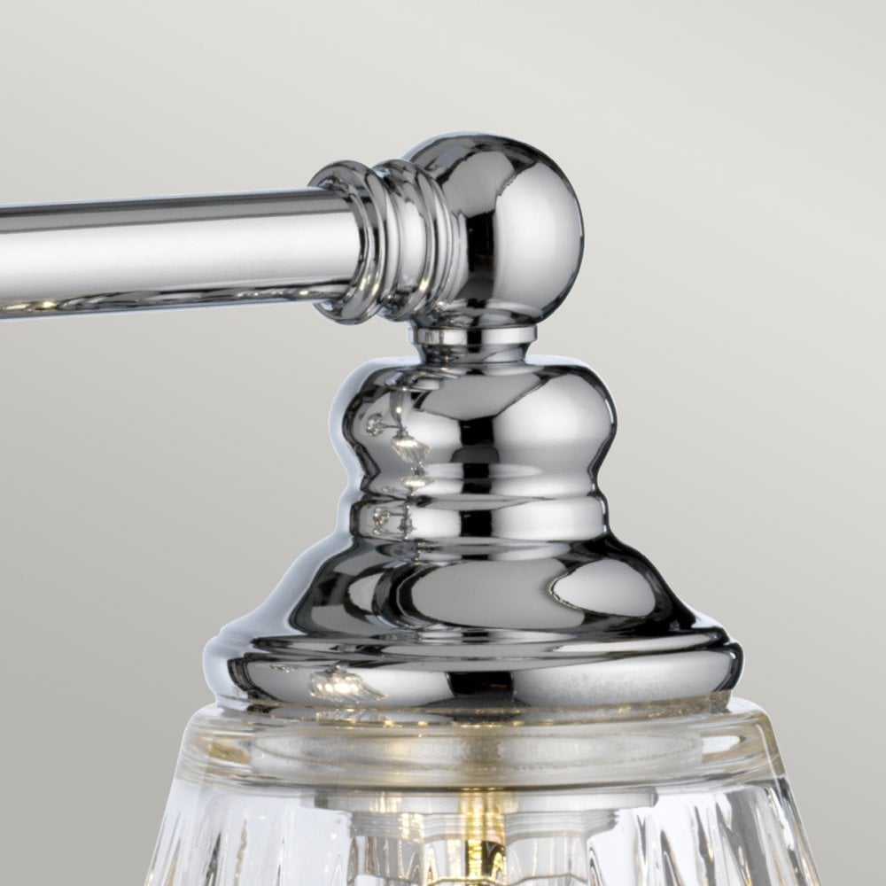 Keynes 3 Light Bathroom Wall Light In Polished Chrome Finish QN-KEYNES3-BATH