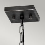 Louvre Industrial Ceiling Pendant Light In Gunmetal Finish LOUVRE-1P