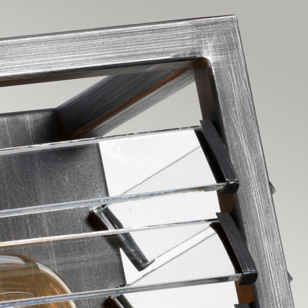 Louvre Industrial 2 Light Wall Light In Gunmetal Finish LOUVRE2