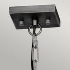 Louvre Industrial 6 Light Ceiling Pendant In Gunmetal Finish LOUVRE-6P