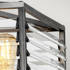 Louvre Industrial 6 Light Ceiling Pendant In Gunmetal Finish LOUVRE-6P