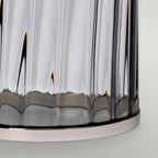 Reno Smoked Tint Glass Table Lamp In Polished Nickel With Grey Shade QN-RENO-SMOKE-PN