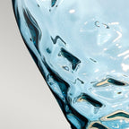 Samara Small Blue Glass Table Lamp With Taupe Shade QN-SAMARA-TL-BLU