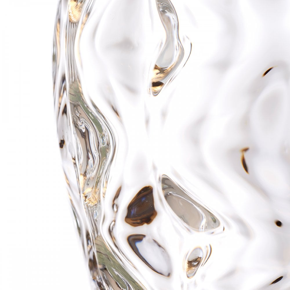 Samara Small Clear Glass Table Lamp With Duck Egg Shade QN-SAMARA-TL-CLR